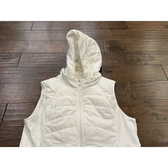 Lululemon Womens White Full Zip Hooded Another Mile Vest Jacket Size 12 $168 - Picture 4 of 10